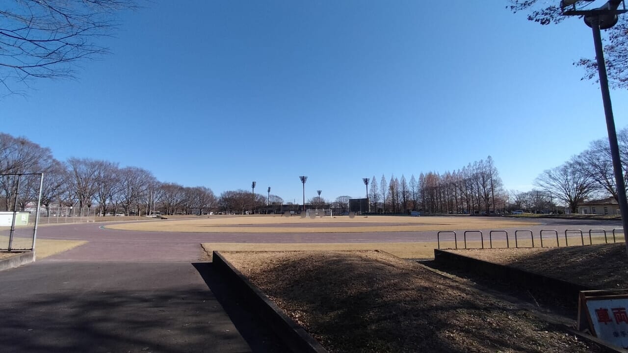 幸手総合公園の陸上グラウンド