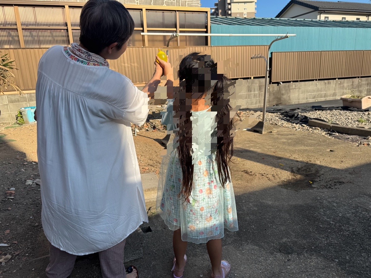 久喜市のビアガレージの庭