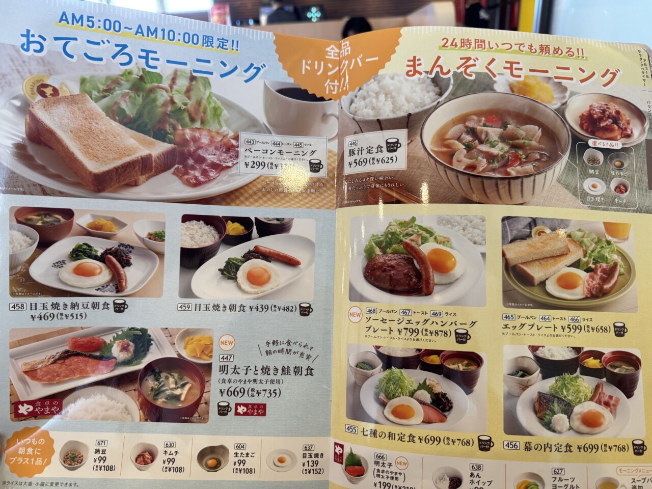 幸手市ジョイフルのモーニングメニュー