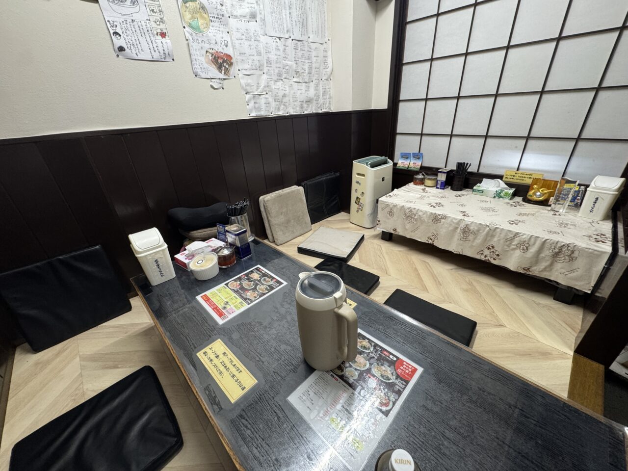 幸手市のラーメンショップ金田亭の座敷