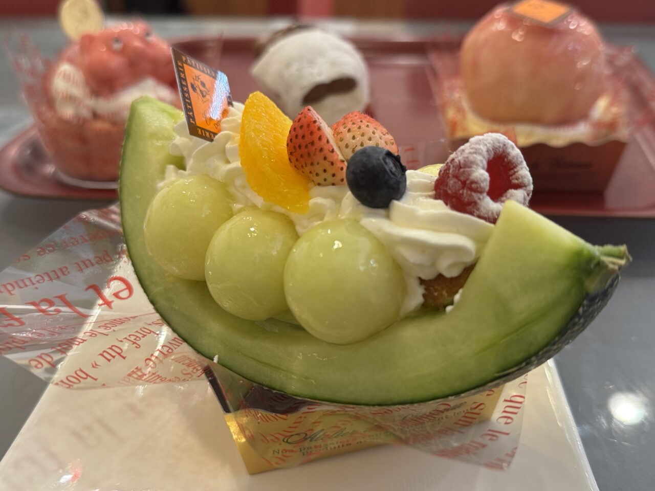 久喜市鷲宮のケーキ屋エーデルワイスのメロンケーキ