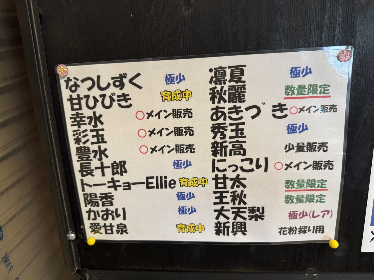 久喜市の梨長谷川農園