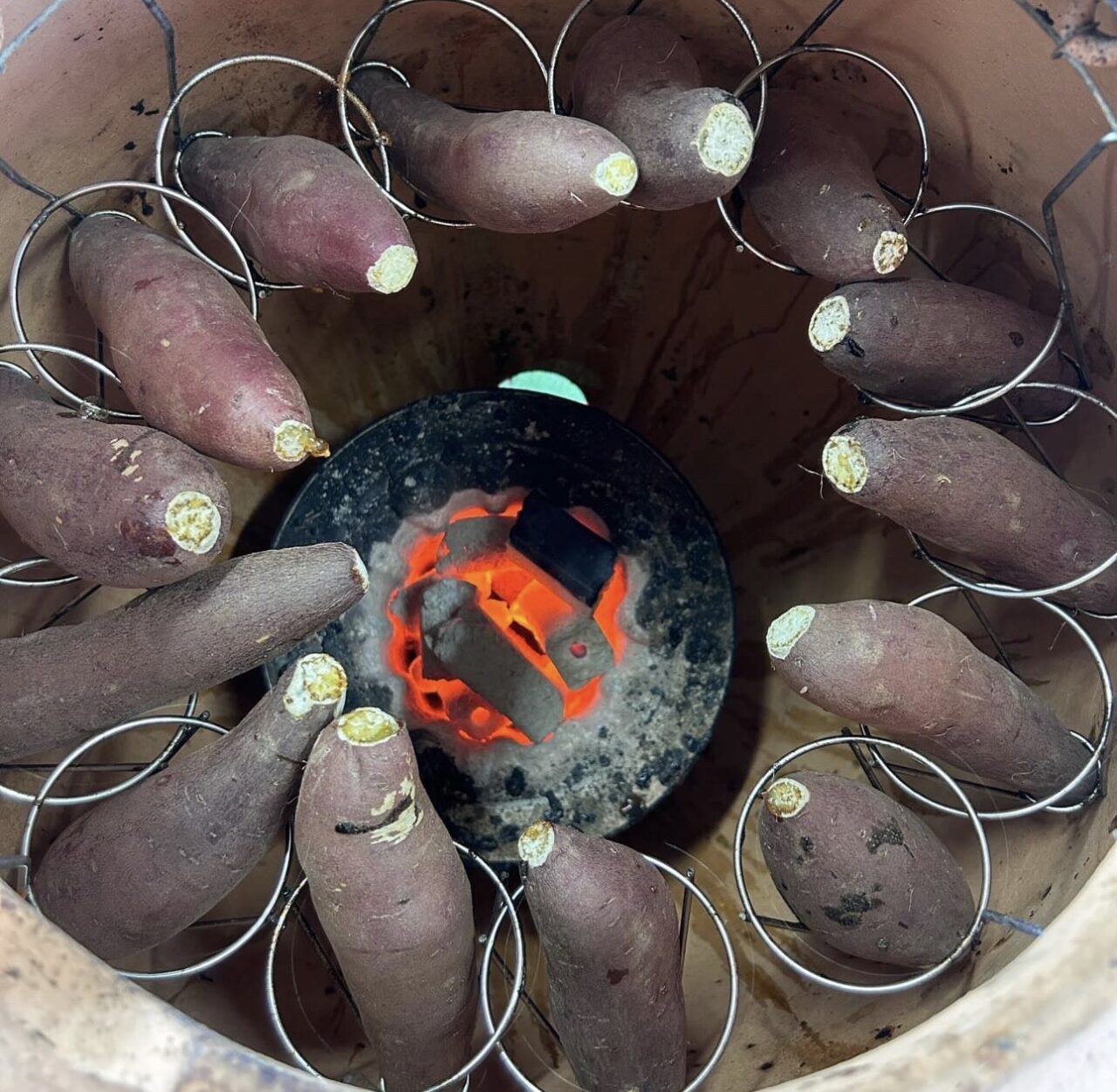 渡邉梨園の出張販売　焼き芋なべちゃん