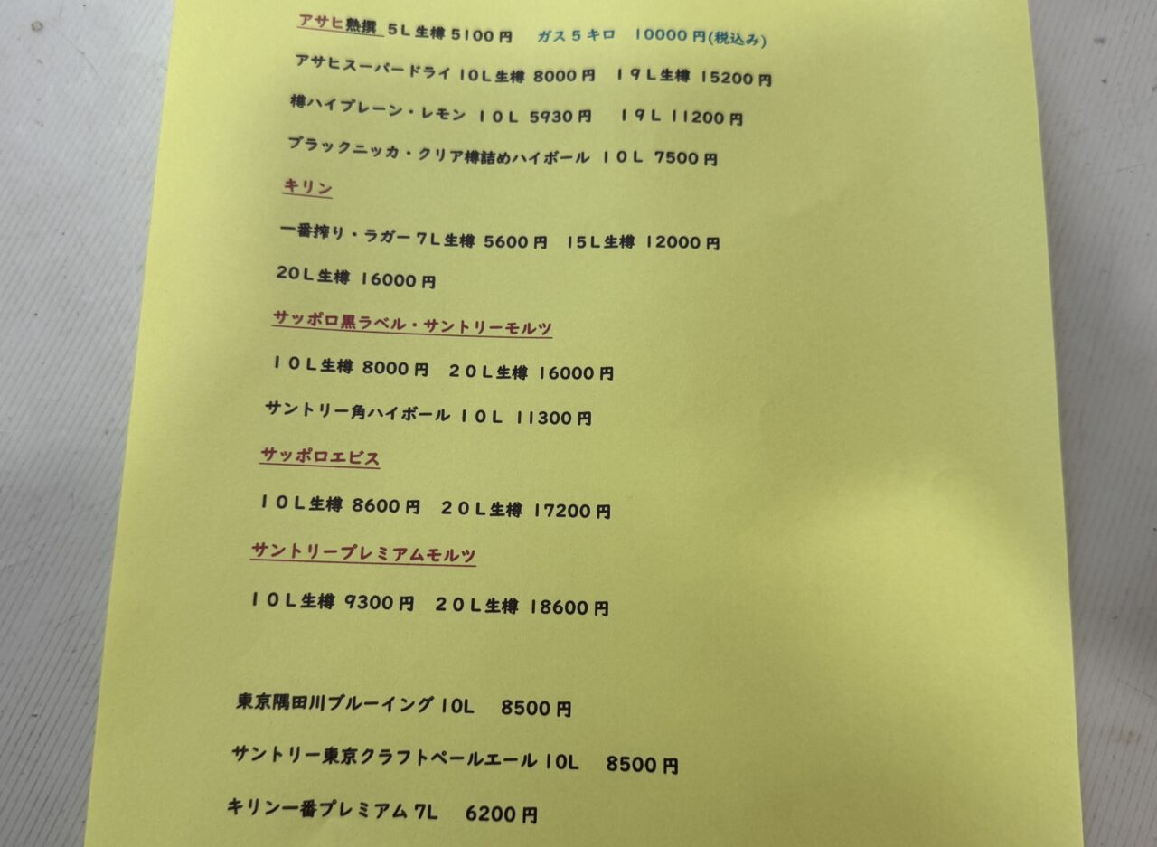 埼玉県幸手市のビールサーバーレンタルとらきすたのだいます