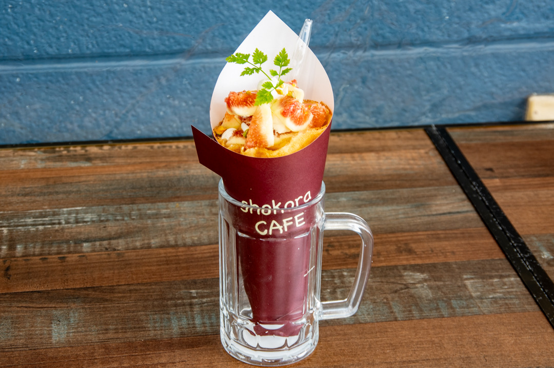 久喜市のショコラCAFEで純生クリームを使ったプレミアムクレープとイチヂク尽くしの販売がスタート