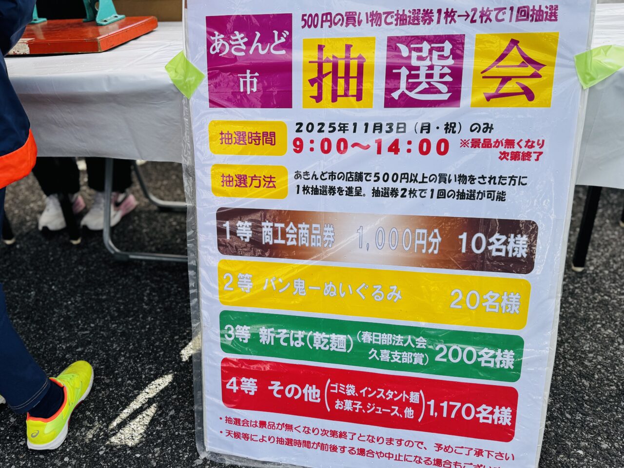 菖蒲産業祭抽選会