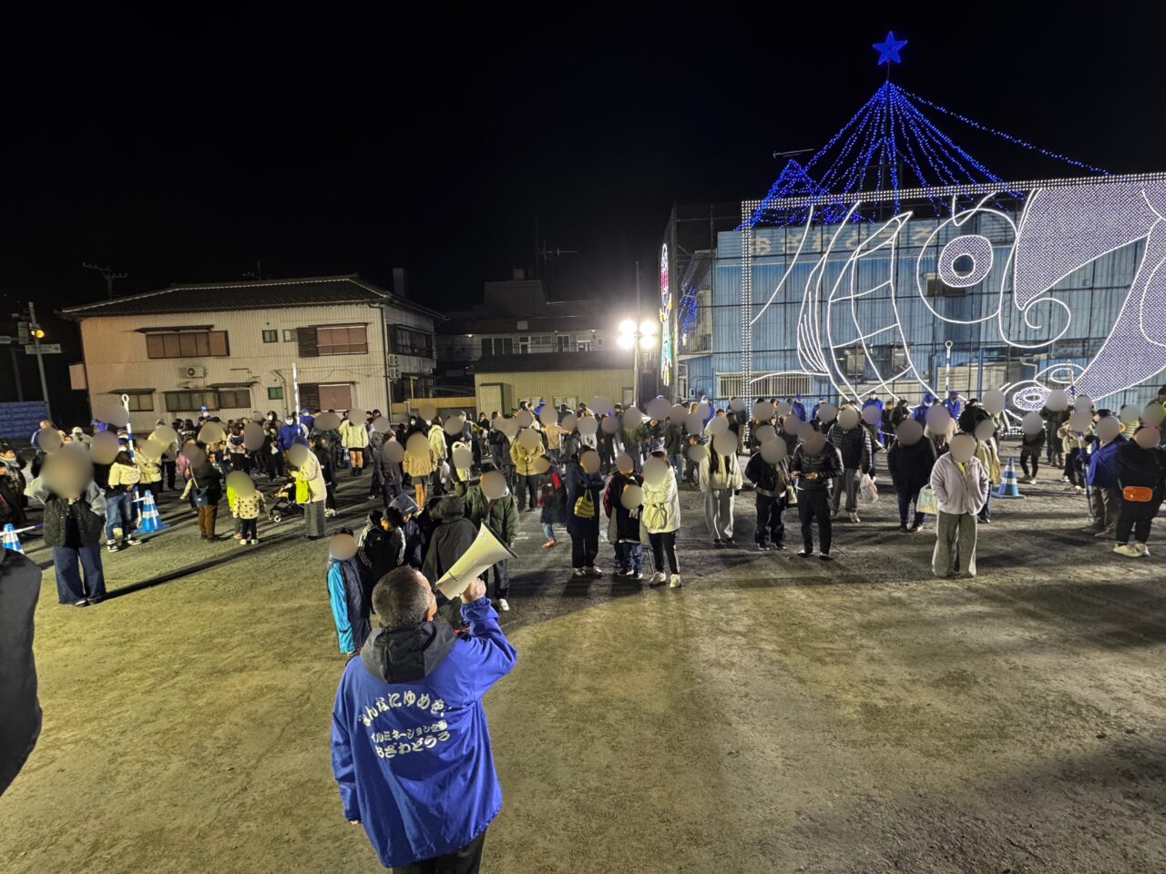 おざわ道路のイルミネーション