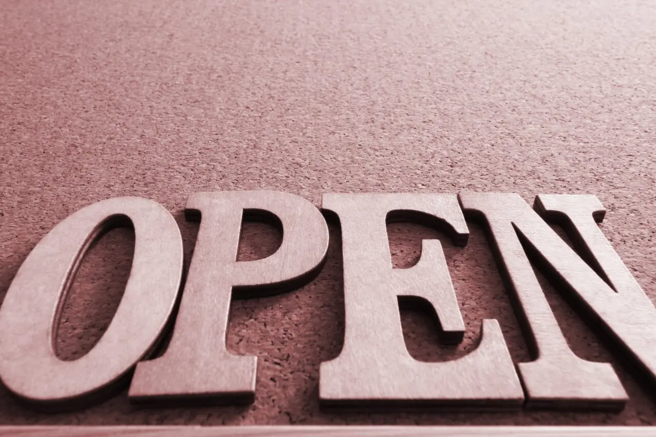 OPENの木の文字